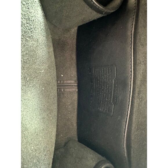 Vintage Coach Classic Lunch Box Top Handle Black Leather Shoulder Bag 9991 - Picture 9 of 14